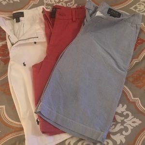 White shorts with polo